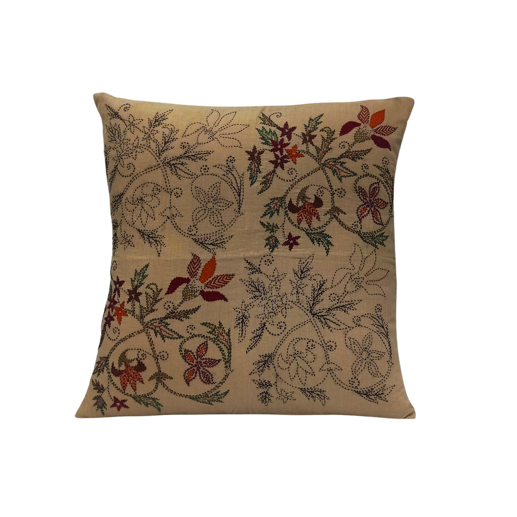 Multicolored Jaal Embroidery Cushion Cover