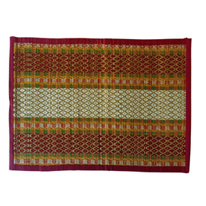 Multicolour Red Border Table Mat-Set Of 6Pcs