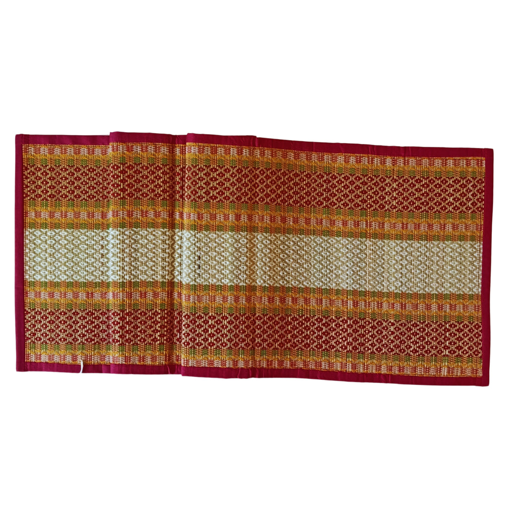 Multicolour With Red Border Table Runner