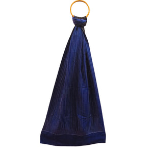 Navy Blue & Black  Silk Reversible Stole