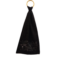 Load image into Gallery viewer, Navy Blue &amp; Black Silk Reversible Stole
