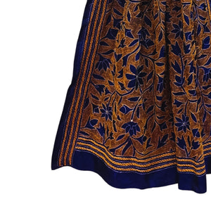 Navy Blue Kantha Stitched Dupatta