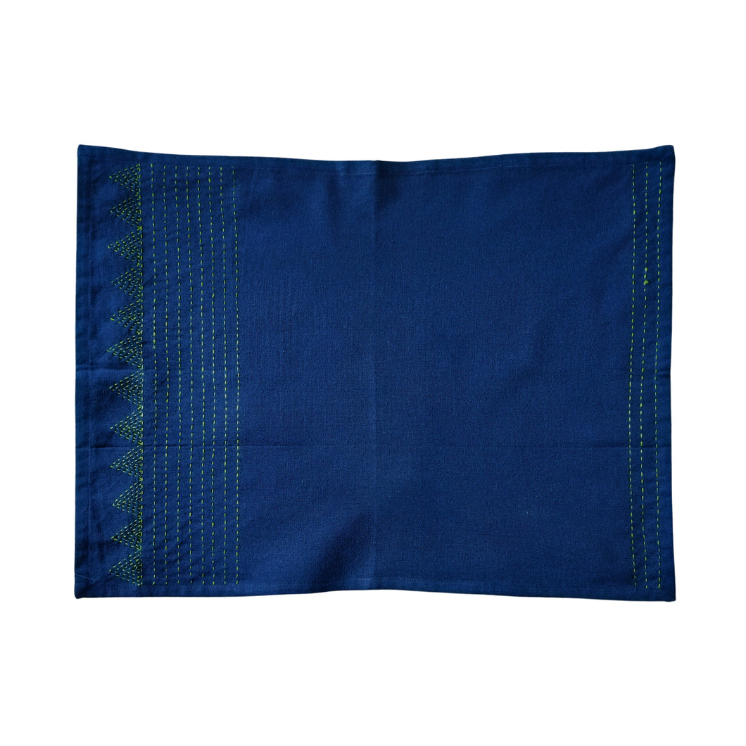 Navy Blue Stripes Stitched Table Mat