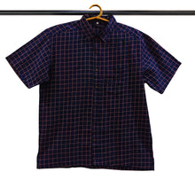 Load image into Gallery viewer, Navy Blue With Rust Checks Shirt

