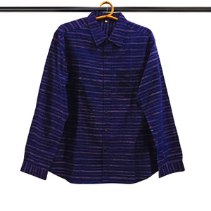 Navy Blue With White Stripes Shirt