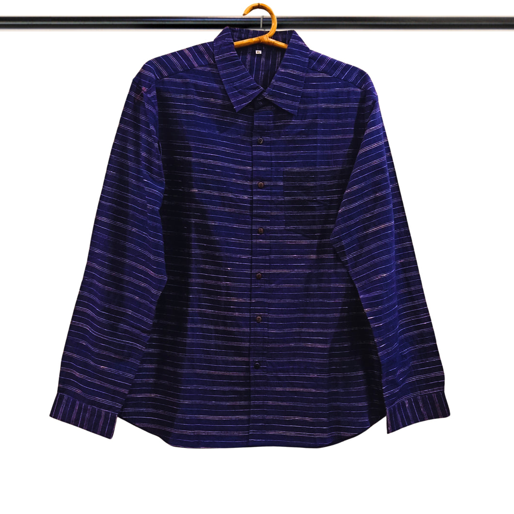 Navy Blue With White Stripes Shirt