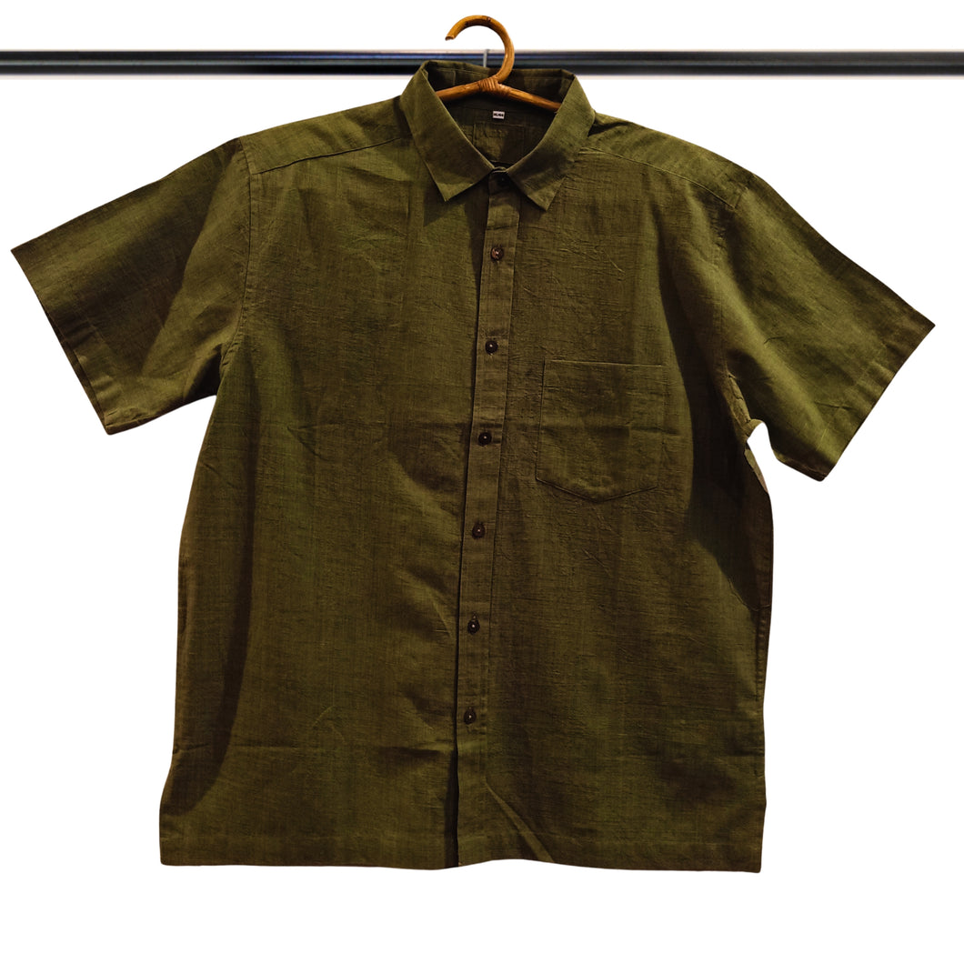 Olive Green Cotton Shirt