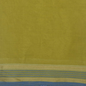 Olive Green Woven Border Saree