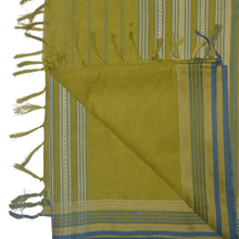 Load image into Gallery viewer, Olive Green Woven Border Saree

