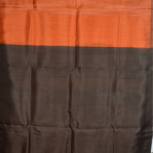 Orange & Brown Silk Saree