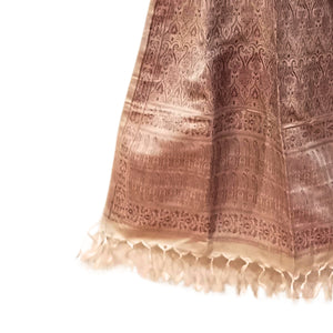 Peach Coloured Benarasi Silk Stole