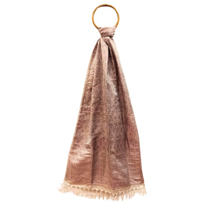 Peach Coloured Benarasi Silk Stole