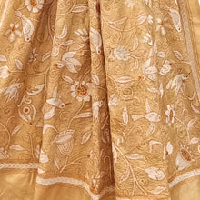 Load image into Gallery viewer, Peach Coloured Kantha Stitched Dupatta
