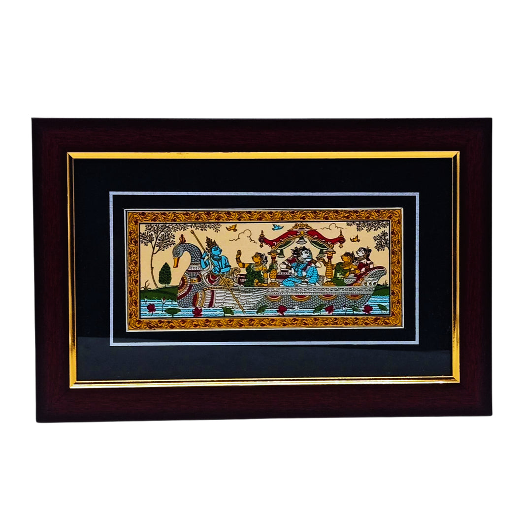 Peacock Floting Boat Wall Hanging