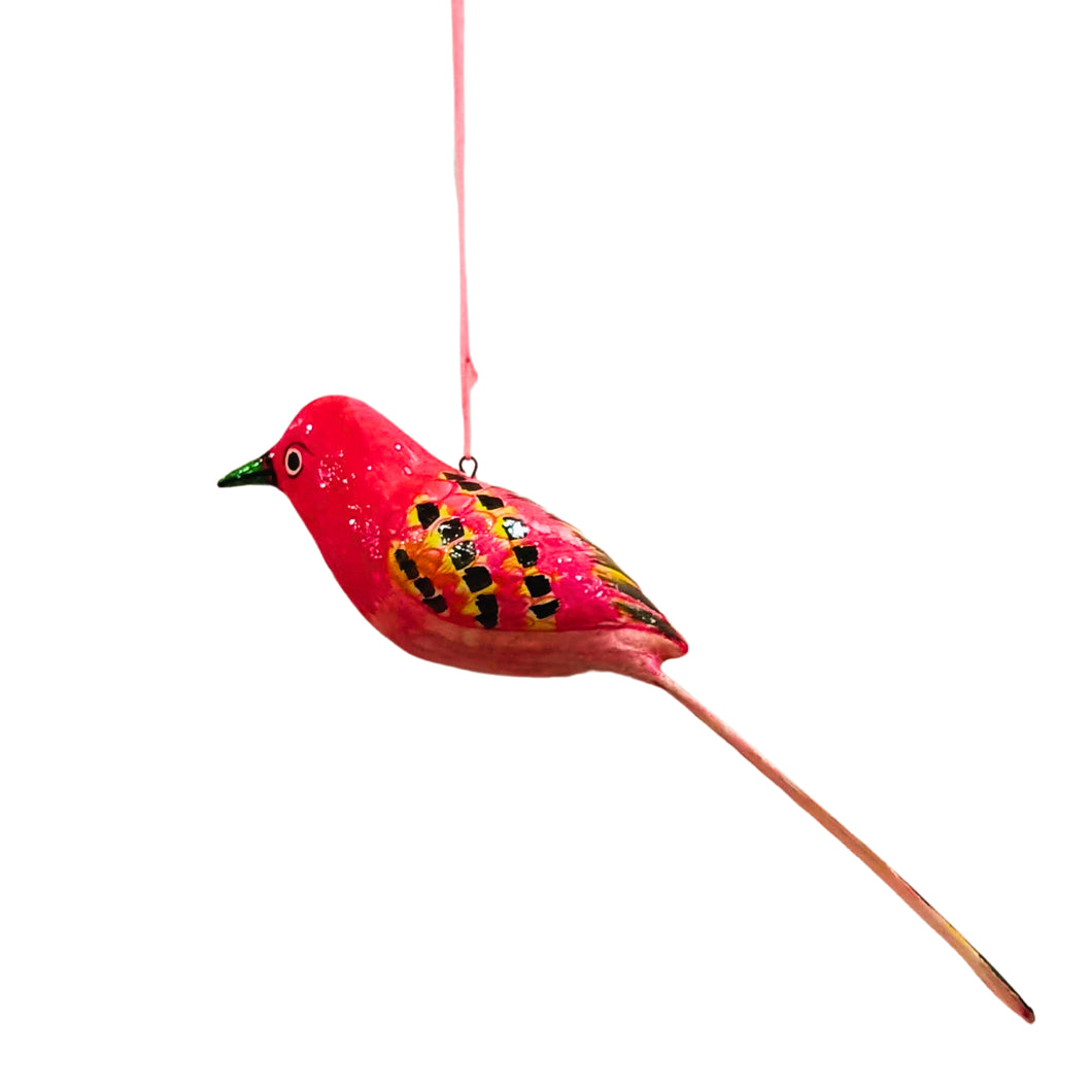 Pink & Black Bird Hanging-Big