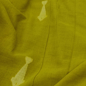 Pista Green Fish Motif Jamdani Fabric