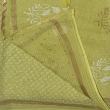 Load image into Gallery viewer, Pista Green With White &amp; Golden Printed Kota Saree
