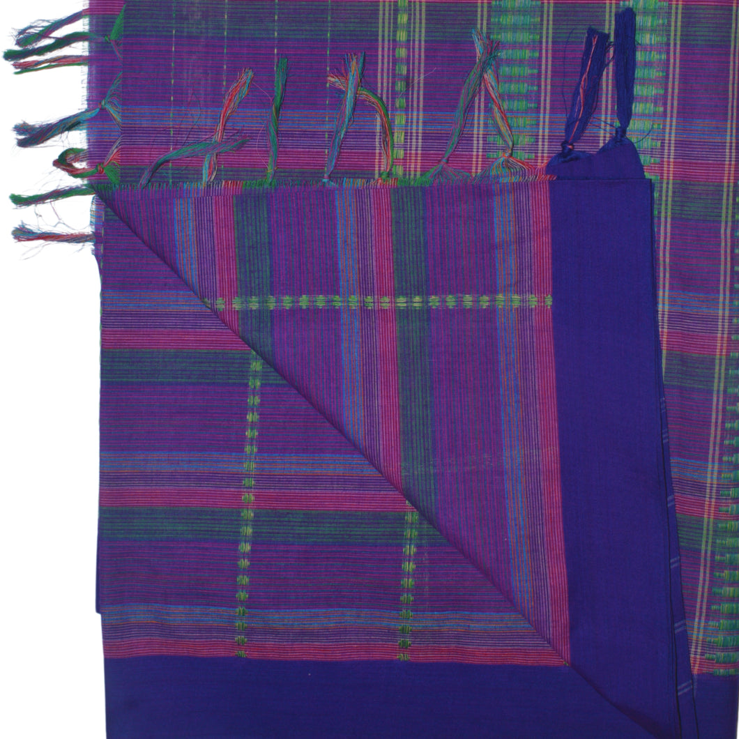 Purple Border Woven Saree