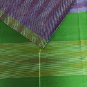 Purple & Green Silk Saree