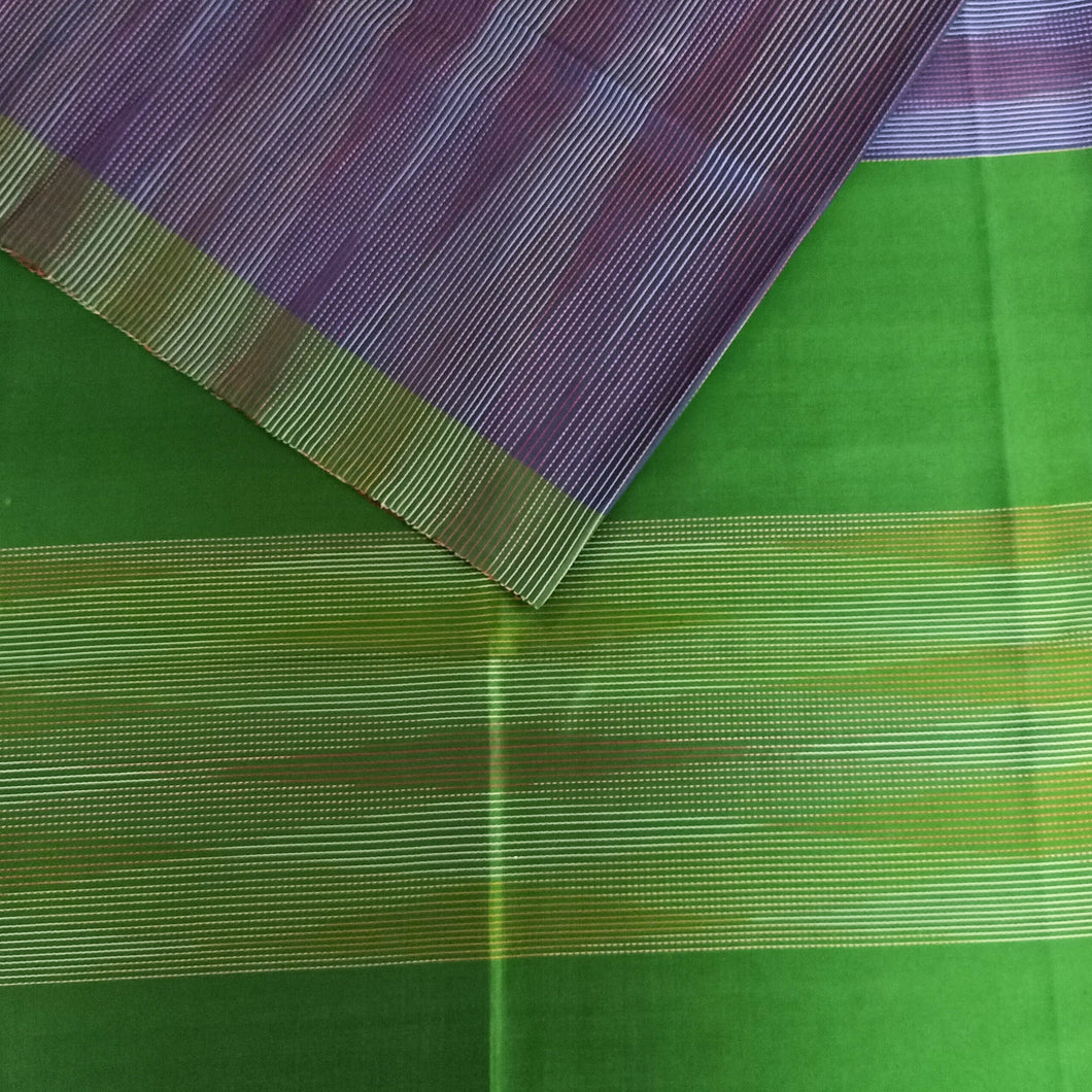 Purple & Green Silk Saree