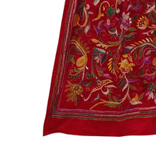 Load image into Gallery viewer, Red Base Kantha Stitched Stole
