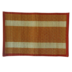 Red & Beige Table Mat-Sect Of 6Pcs