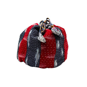 Red & Black Patchwork Batua Bag