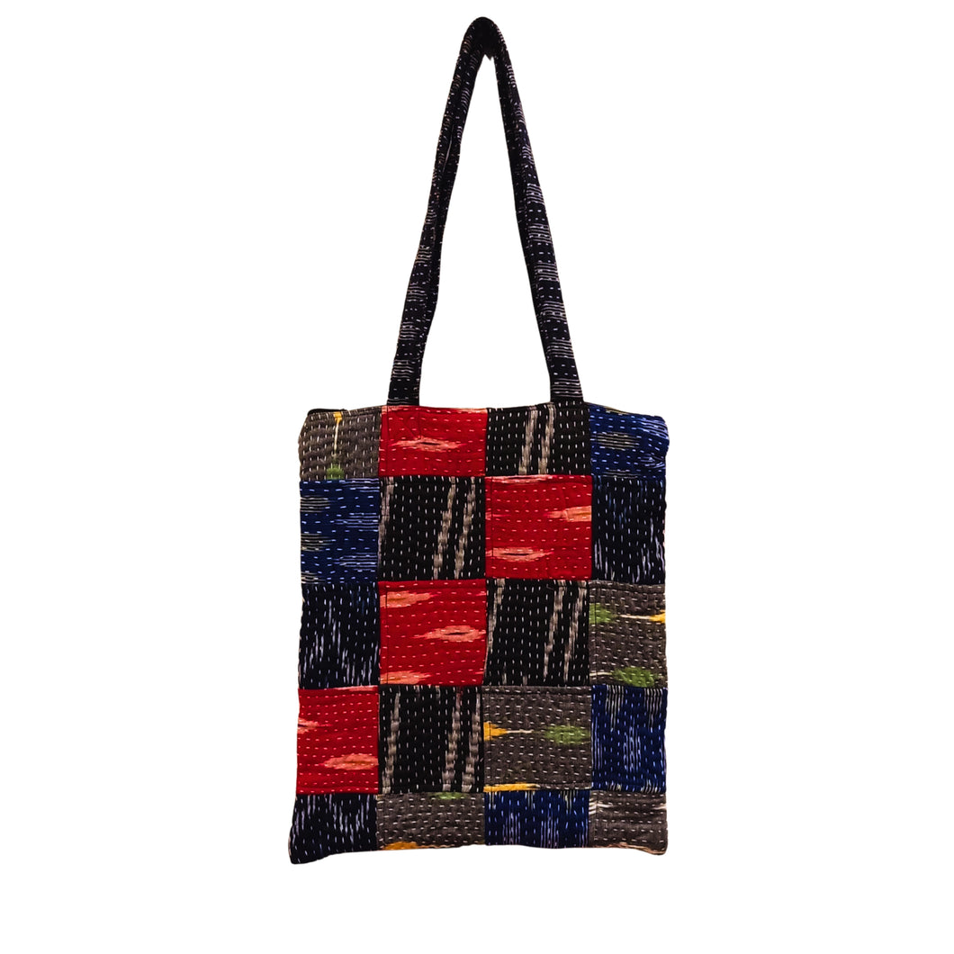 Red Black Patchwork Shoulder Bag
