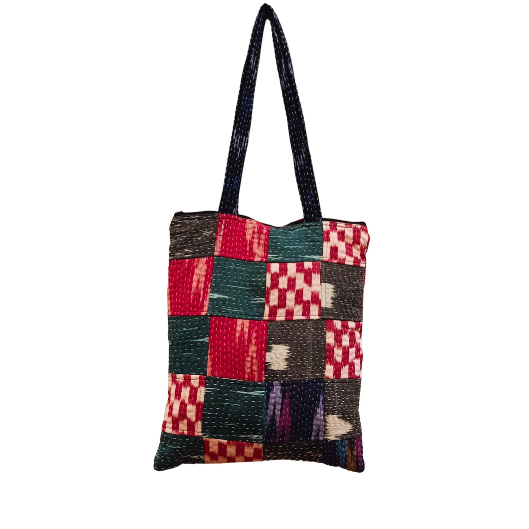 Red & Black  Patchwork Shoulder Bag