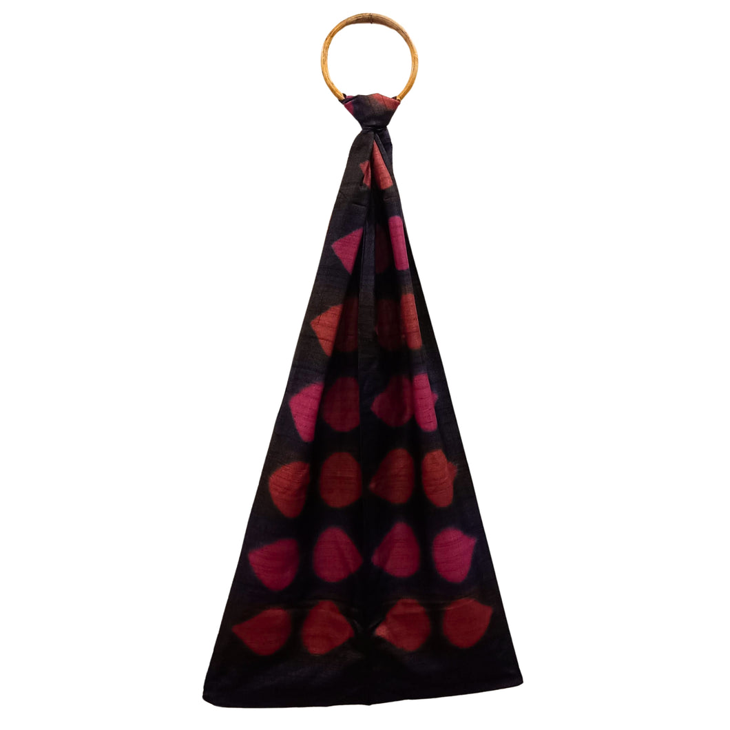 Red & Black Printed Stole