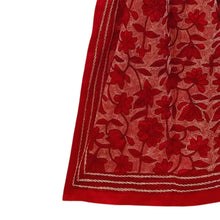 Load image into Gallery viewer, Red Colour Base Kantha Stitched Stole
