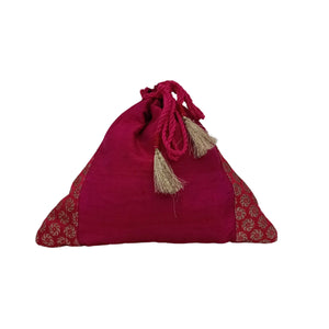 Red Silk Batua Bag