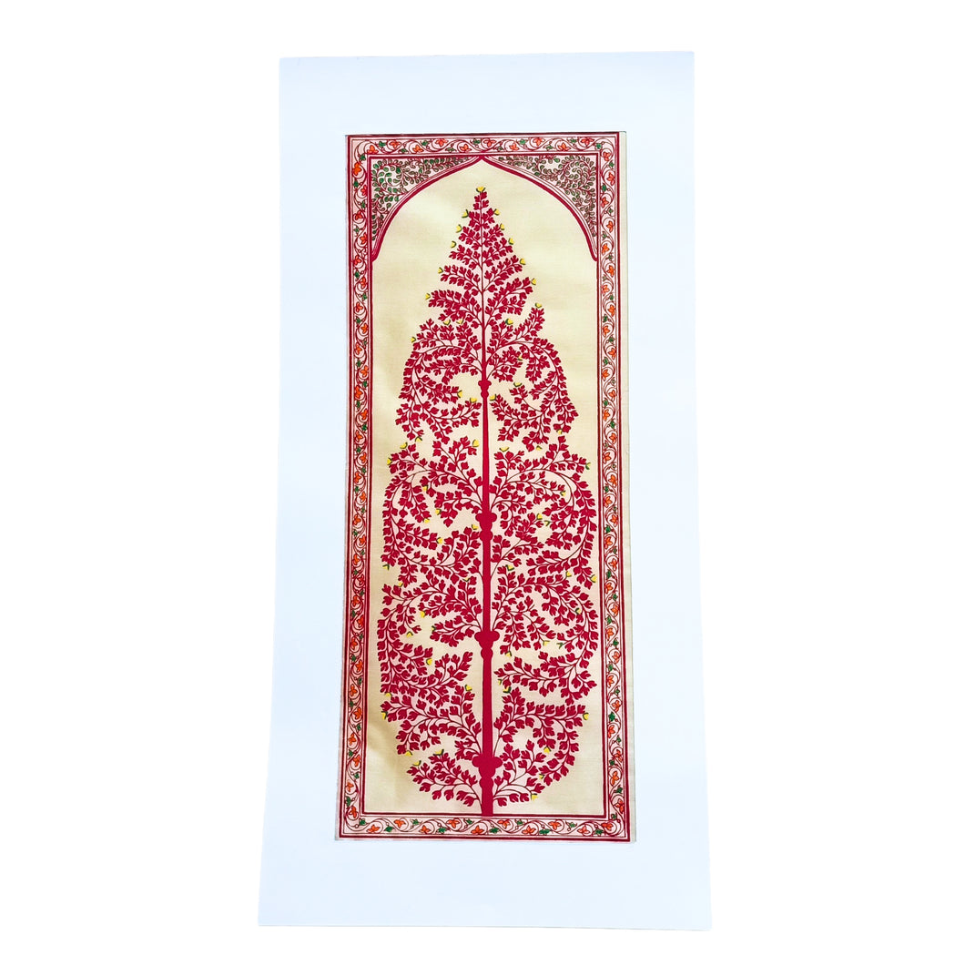 Red Tree Warli Design Wall Hanging