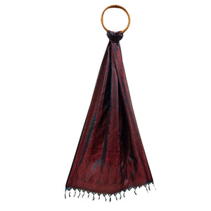 Rust Coloured Benarasi Silk Stole