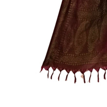 Load image into Gallery viewer, Rust &amp; Green Coloured Benarasi Silk Stole
