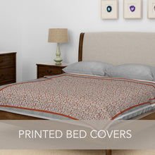 Load image into Gallery viewer, Rust Leaves Printed Bedcover
