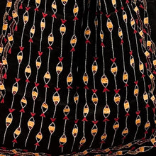 Load image into Gallery viewer, Multicolour BlackColour Base Kantha Stitched Stole
