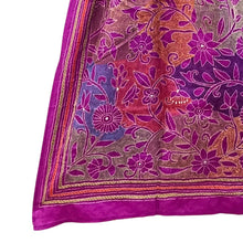 Load image into Gallery viewer, Dark Pink Colour Base Kantha Stitched Stole
