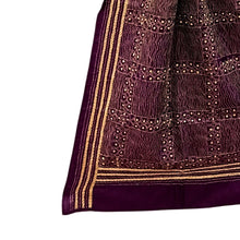 Load image into Gallery viewer, Deep Brown Colour Base Kantha Stitched Stole
