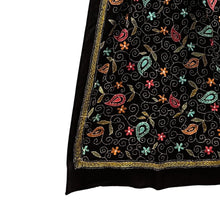 Load image into Gallery viewer, Black Colour Base With Multicolour Kantha Stitched Stole
