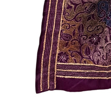 Load image into Gallery viewer, Dark Maroon Colour Base Kantha Stitched Stole
