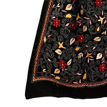 Load image into Gallery viewer, Black Colour Base With Multicolour Kantha Stitched Stole

