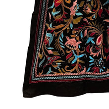 Load image into Gallery viewer, Black Colour Base With Multicolour Kantha Stitched Stole
