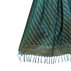 Sea Green Benarasi Silk Stole