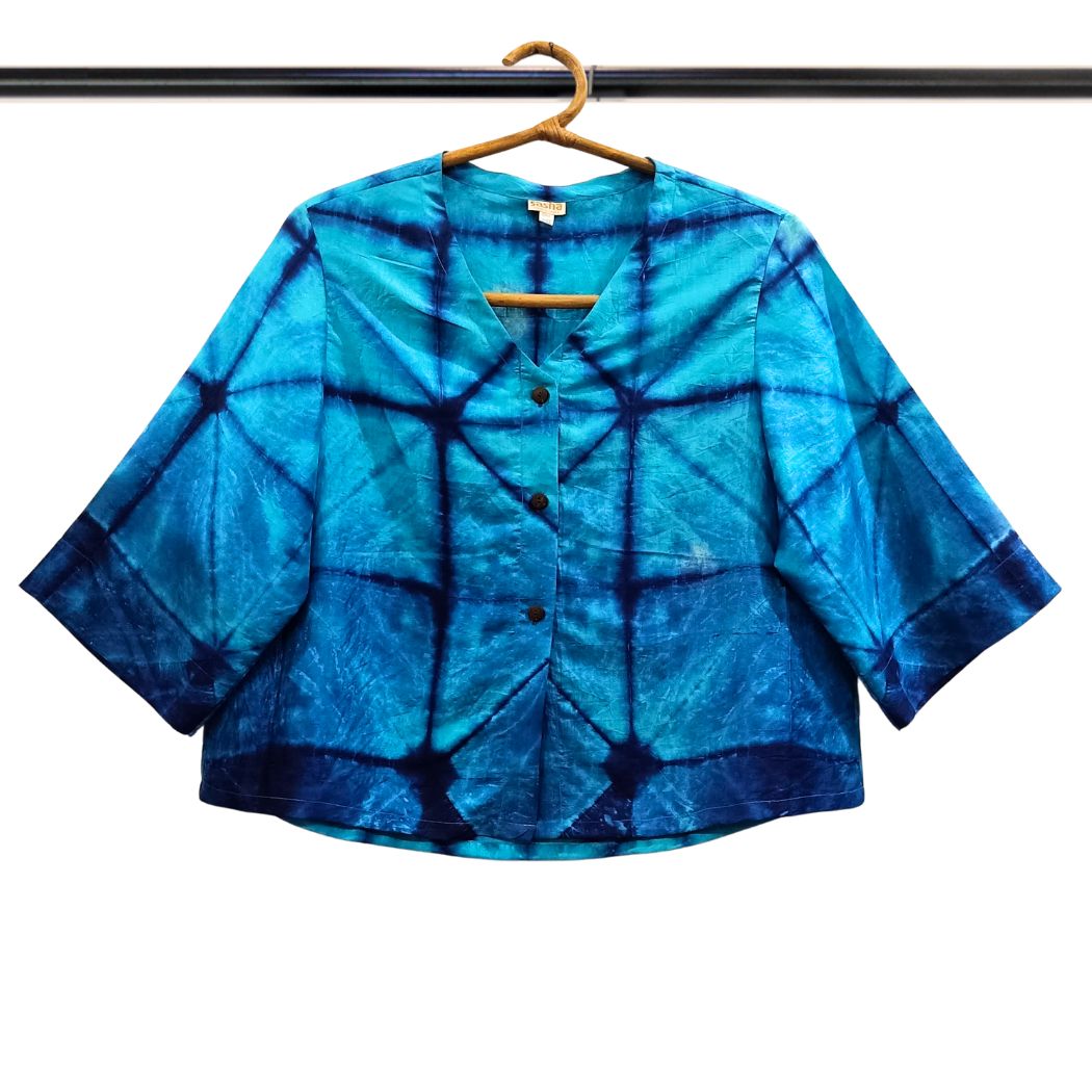Silk Shibori Short Top