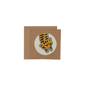 Sitting Tiger Design Greeting Card With Envelope