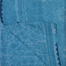 Load image into Gallery viewer, Sky Blue With White Printed Kota Saree
