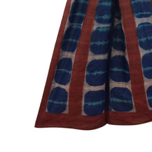 Load image into Gallery viewer, Tassar Brown &amp; Blue Printed Stole
