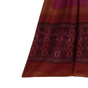 Tassar Maroon Printed Stole