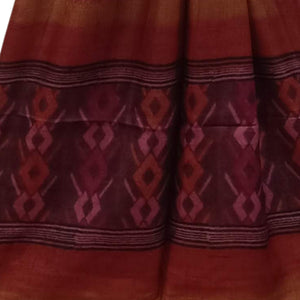 Tassar Maroon Printed Stole